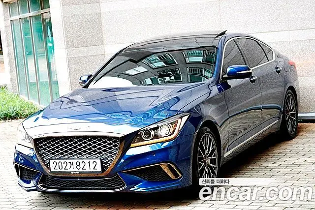 HYUNDAI GENESIS DH 2015 — 137 400 км, синий, Корея — под ключ — фото 2