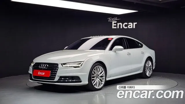 AUDI A7 2016 — 124 113 км, белый, Корея — под ключ — фото 1