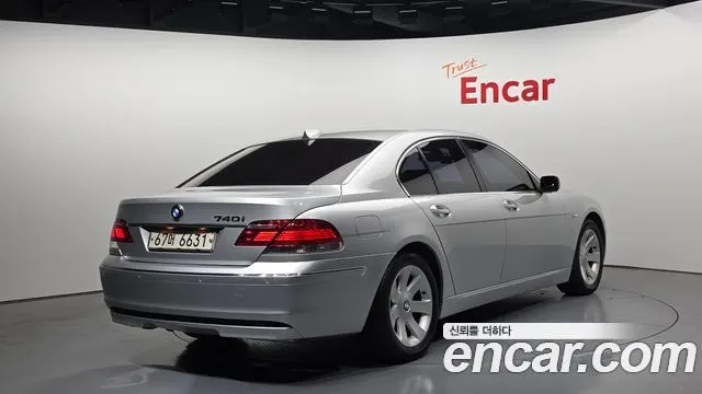 BMW 7 SERIES 2008 — 178 322 км, серебристо-серый, Корея — под ключ — фото 2