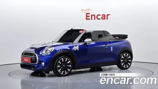 MINI COOPER CONVERTIBLE 2019 — 106 142 км, синий, Корея — под ключ — фото 1