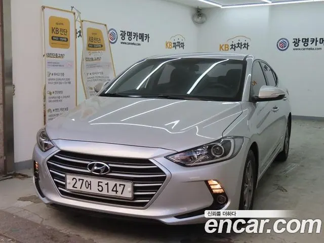 HYUNDAI AVANTE 2016 — 102 146 км, серебристо-серый, Корея — под ключ — фото 1