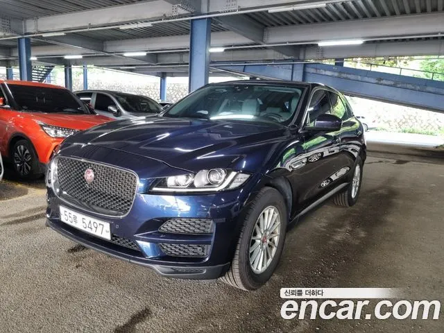 JAGUAR F-PACE 2018 — 121 590 км, синий, Корея — под ключ — фото 1