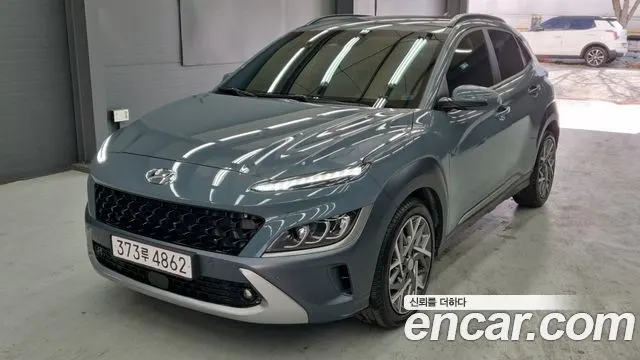 HYUNDAI KONA HYBRID 2022 — 95 060 км, бирюзовый, Корея — под ключ — фото 1