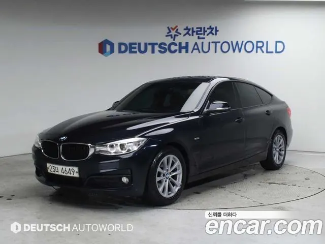 BMW 3 SERIES GT 2014 — 126 861 км, синий, Корея — под ключ — фото 1