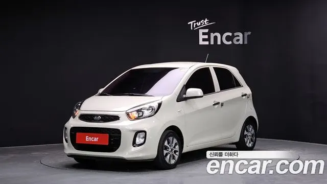 KIA MORNING 2016 — 165 016 км, белый-перламутр, Корея — под ключ — фото 1