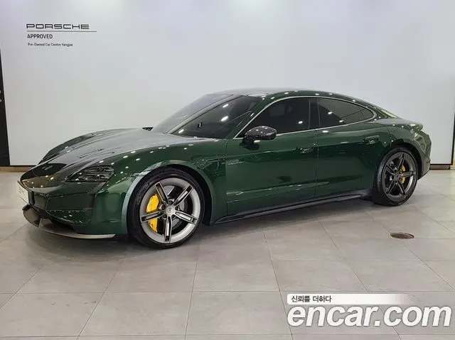 PORSCHE TAYCAN 2025 — 12 300 км, тёмно-зелёный, Корея — под ключ — фото 12