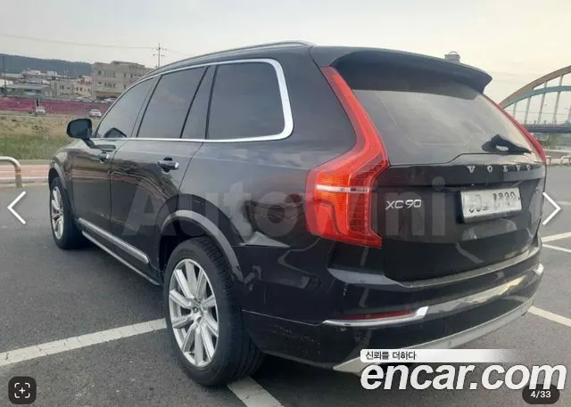 VOLVO XC90 2017 — 298 223 км, чёрный, Корея — под ключ — фото 4