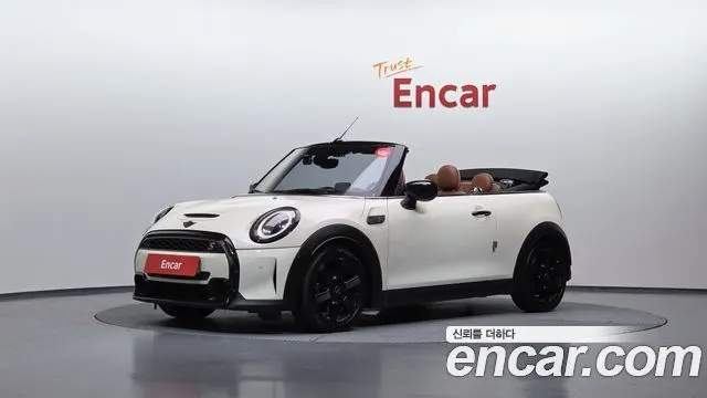 MINI COOPER S CONVERTIBLE 2022 — 133 056 км, белый-перламутр, Корея — под ключ — фото 1