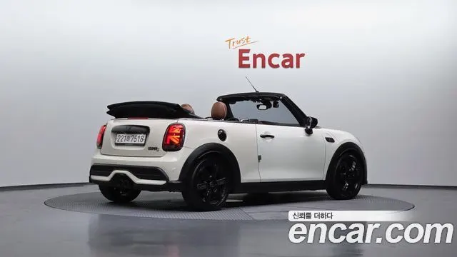 MINI COOPER S CONVERTIBLE 2022 — 133 056 км, белый-перламутр, Корея — под ключ — фото 2