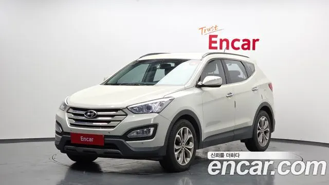HYUNDAI SANTA FE 2014 — 236 823 км, белый-перламутр, Корея — под ключ — фото 1