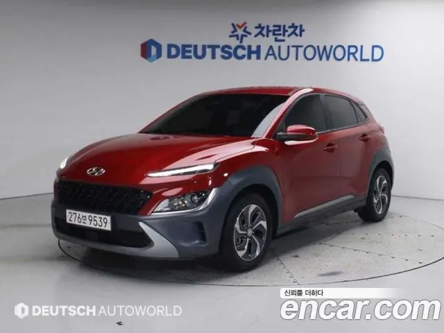 HYUNDAI KONA HYBRID 2021 — 114 383 км, красный, Корея — под ключ — фото 1