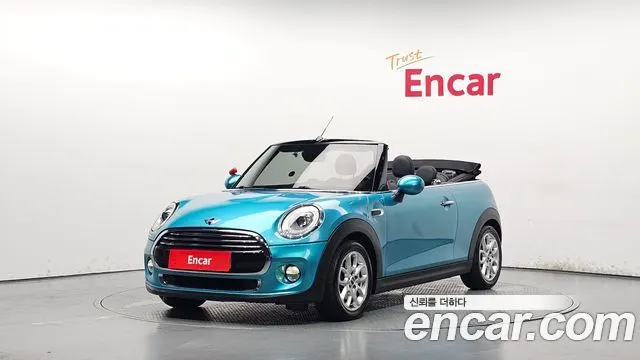 MINI COOPER CONVERTIBLE 2017 — 87 993 км, голубой, Корея — под ключ — фото 1