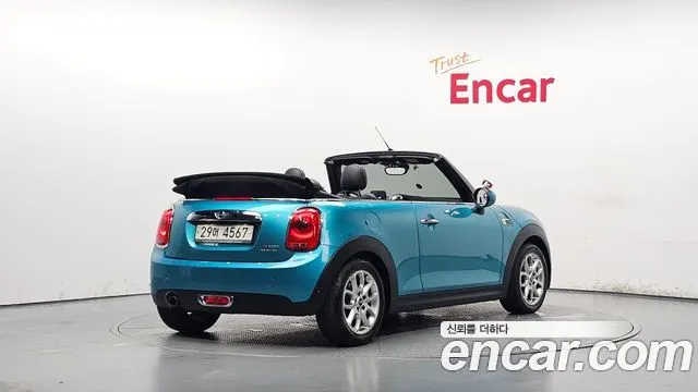 MINI COOPER CONVERTIBLE 2017 — 87 993 км, голубой, Корея — под ключ — фото 2