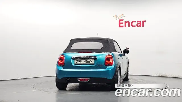 MINI COOPER CONVERTIBLE 2017 — 87 993 км, голубой, Корея — под ключ — фото 4