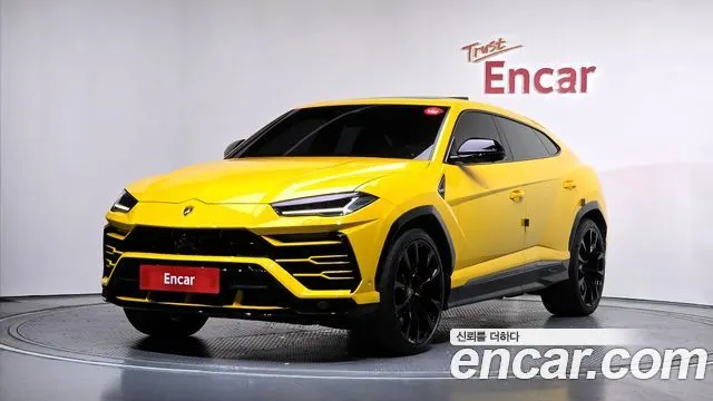 LAMBORGHINI URUS 2021 — 59 305 км, жёлтый, Корея — под ключ — фото 1