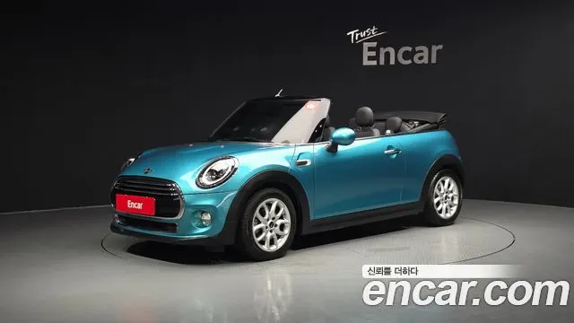 MINI COOPER CONVERTIBLE 2019 — 53 550 км, голубой, Корея — под ключ — фото 1