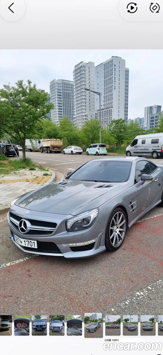 MERCEDES-BENZ SL-CLASS 2013 — 87 298 км, серый, Корея — под ключ — фото 10