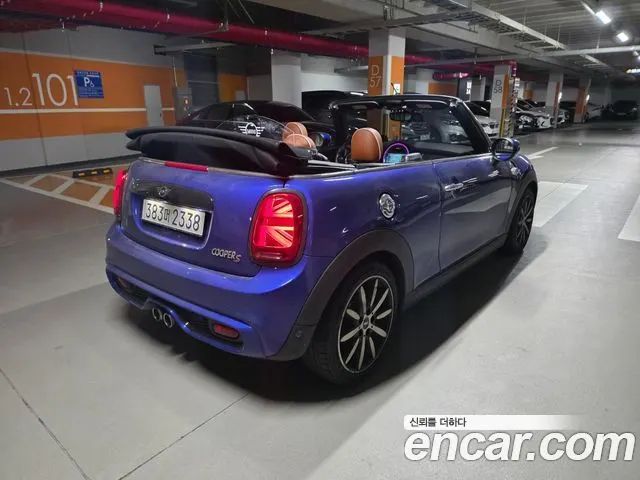MINI COOPER S CONVERTIBLE 2020 — 134 000 км, синий, Корея — под ключ — фото 2