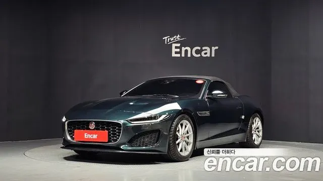 JAGUAR F-TYPE 2022 — 16 602 км, тёмно-зелёный, Корея — под ключ — фото 1