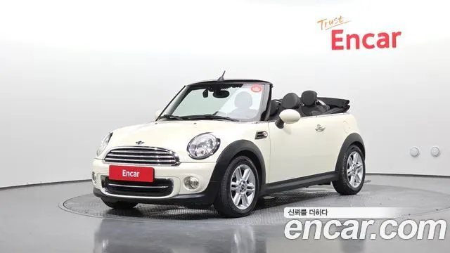 MINI COOPER CONVERTIBLE 2015 — 115 795 км, белый-перламутр, Корея — под ключ — фото 1
