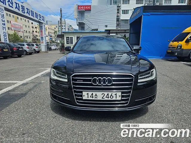AUDI A8 2015 — 143 641 км, серый, Корея — под ключ — фото 1