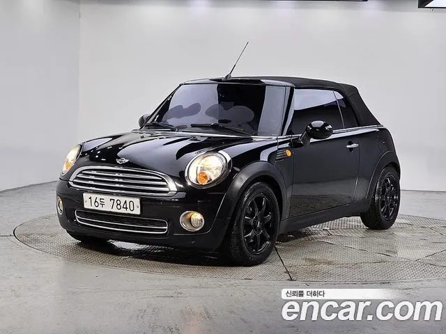 MINI COOPER CONVERTIBLE 2010 — 128 730 км, чёрный, Корея — под ключ — фото 11