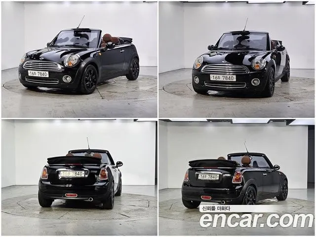 MINI COOPER CONVERTIBLE 2010 — 128 730 км, чёрный, Корея — под ключ — фото 5