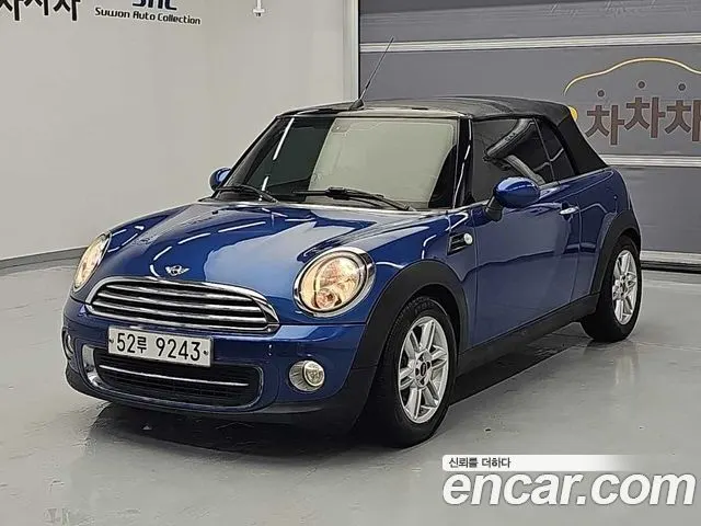 MINI COOPER CONVERTIBLE 2015 — 122 614 км, синий, Корея — под ключ — фото 2