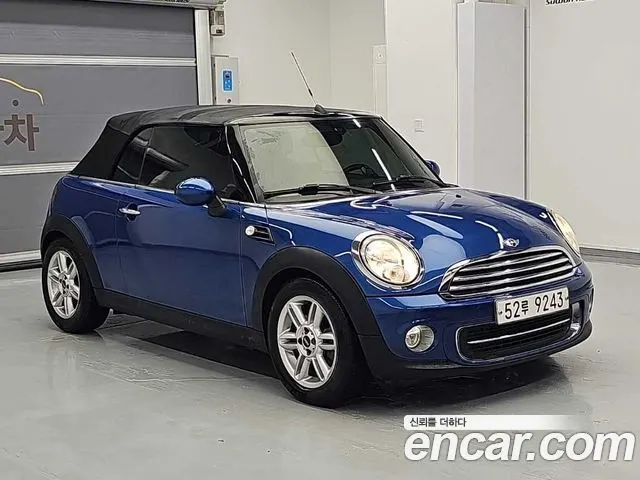 MINI COOPER CONVERTIBLE 2015 — 122 614 км, синий, Корея — под ключ — фото 4