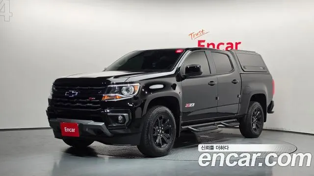 CHEVROLET REAL NEW COLORADO 2021 — 65 256 км, чёрный, Корея — под ключ — фото 1
