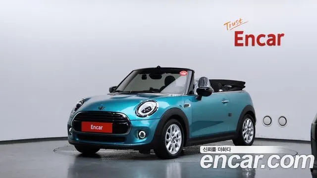 MINI COOPER CONVERTIBLE 2021 — 104 229 км, бирюзовый, Корея — под ключ — фото 1