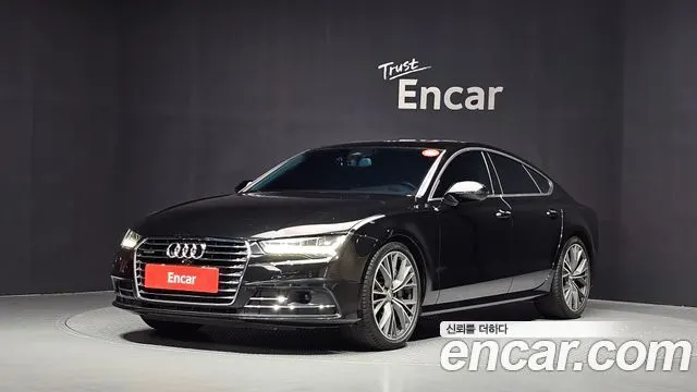 AUDI A7 2016 — 131 595 км, чёрный, Корея — под ключ — фото 1