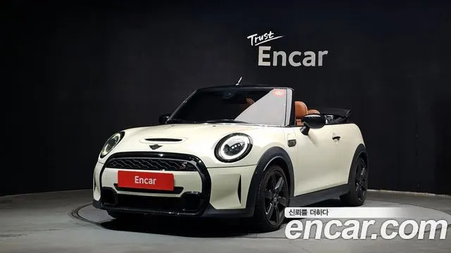 MINI COOPER S CONVERTIBLE 2022 — 41 535 км, белый-перламутр, Корея — под ключ — фото 1