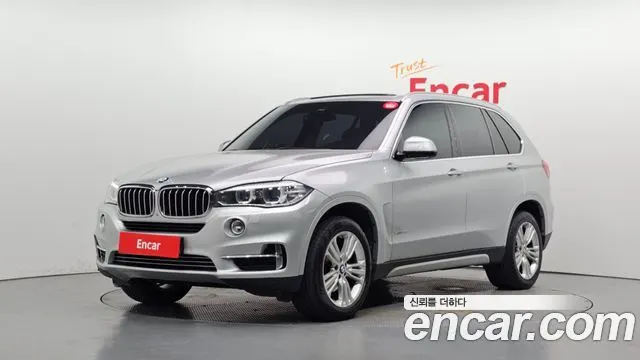 BMW X5 2015 — 123 693 км, серебристо-серый, Корея — под ключ — фото 1