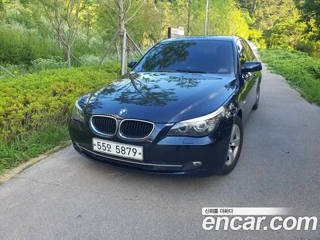 BMW 5 SERIES 2009 — 150 000 км, синий, Корея — под ключ — фото 3