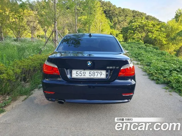 BMW 5 SERIES 2009 — 150 000 км, синий, Корея — под ключ — фото 5