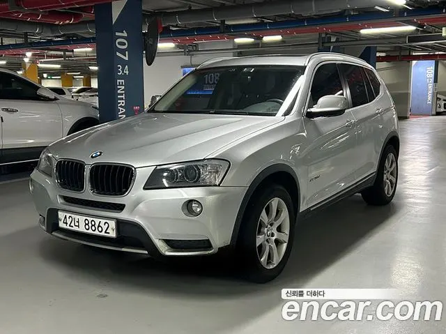 BMW X3 2011 — 221 917 км, серебристый, Корея — под ключ — фото 3