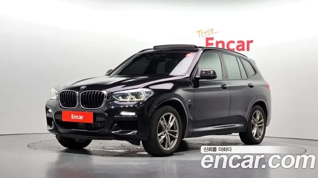 BMW X3 2021 — 78 458 км, чёрный, Корея — под ключ — фото 1
