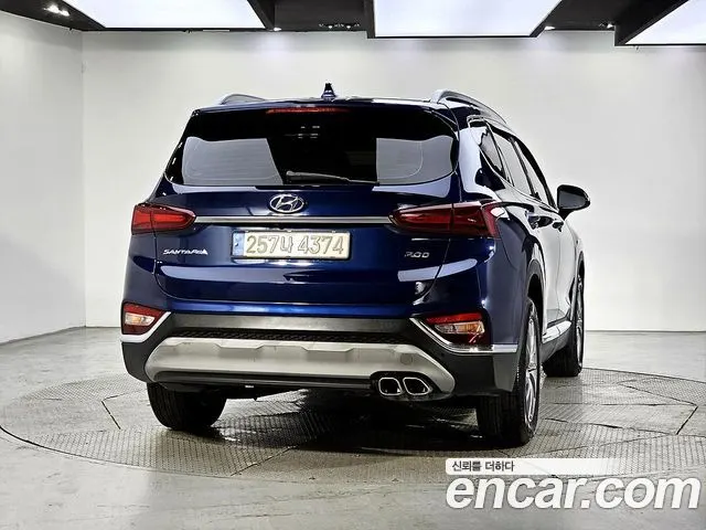 HYUNDAI SANTA FE 2019 — 114 049 км, синий, Корея — под ключ — фото 3