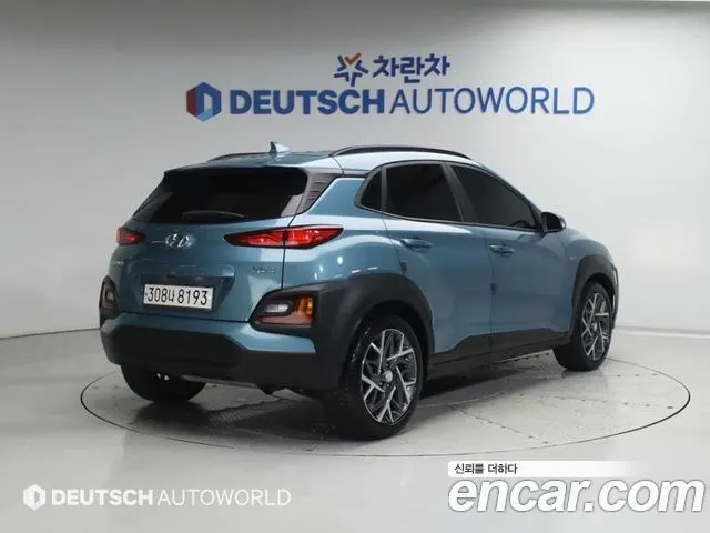 HYUNDAI KONA HYBRID 2020 — 122 951 км, синий, Корея — под ключ — фото 2