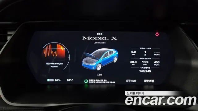 TESLA MODEL X 2019 — 146 245 км, синий, Корея — под ключ — фото 8