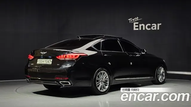 GENESIS G80 2019 — 81 666 км, чёрный, Корея — под ключ — фото 2