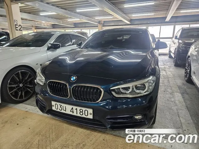 BMW 1 SERIES 2017 — 87 603 км, синий, Корея — под ключ — фото 10