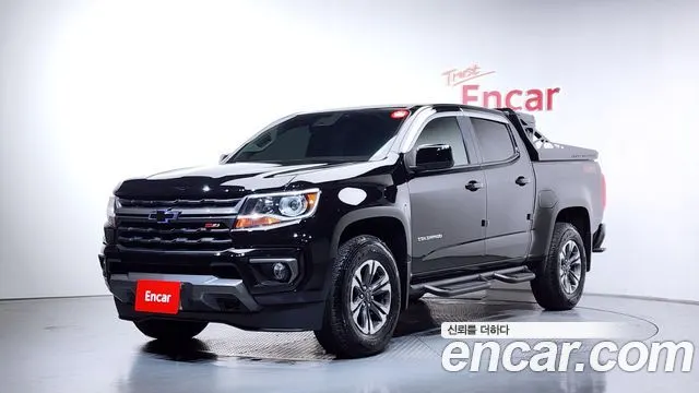CHEVROLET REAL NEW COLORADO 2021 — 69 617 км, чёрный, Корея — под ключ — фото 1