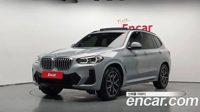 BMW X3 2022 — 42 706 км, светло-серебристый, Корея — под ключ — фото 1