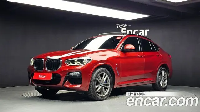 BMW X4 2019 — 136 875 км, красный, Корея — под ключ — фото 1