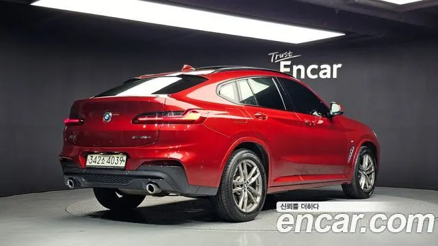BMW X4 2019 — 136 875 км, красный, Корея — под ключ — фото 2