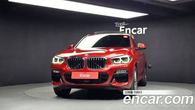 BMW X4 2019 — 136 875 км, красный, Корея — под ключ — фото 3