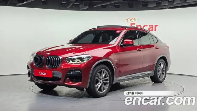BMW X4 2020 — 136 532 км, красный, Корея — под ключ — фото 1