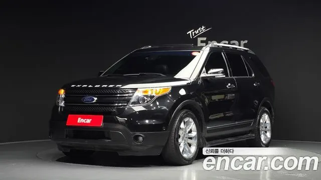 FORD EXPLORER 2014 — 95 653 км, чёрный, Корея — под ключ — фото 1
